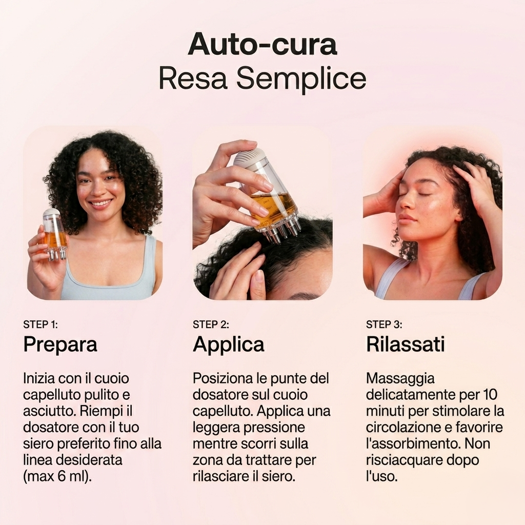 Dermadrop™ – Applicatore Portatile di Sieri per il Cuoio Capelluto